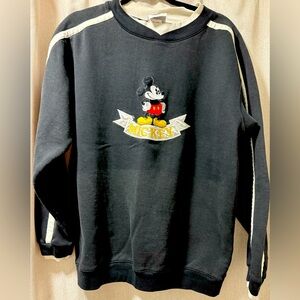 Vintage Disney/Mickey Mouse Black Embroidered Crewneck size Large